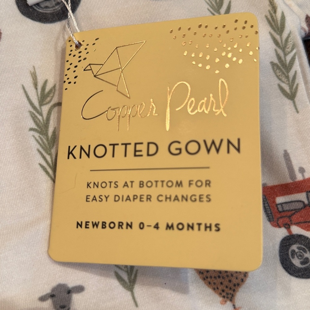 Copper Pearl Newborn Gown Farm Print NWT - Picture 3 of 10